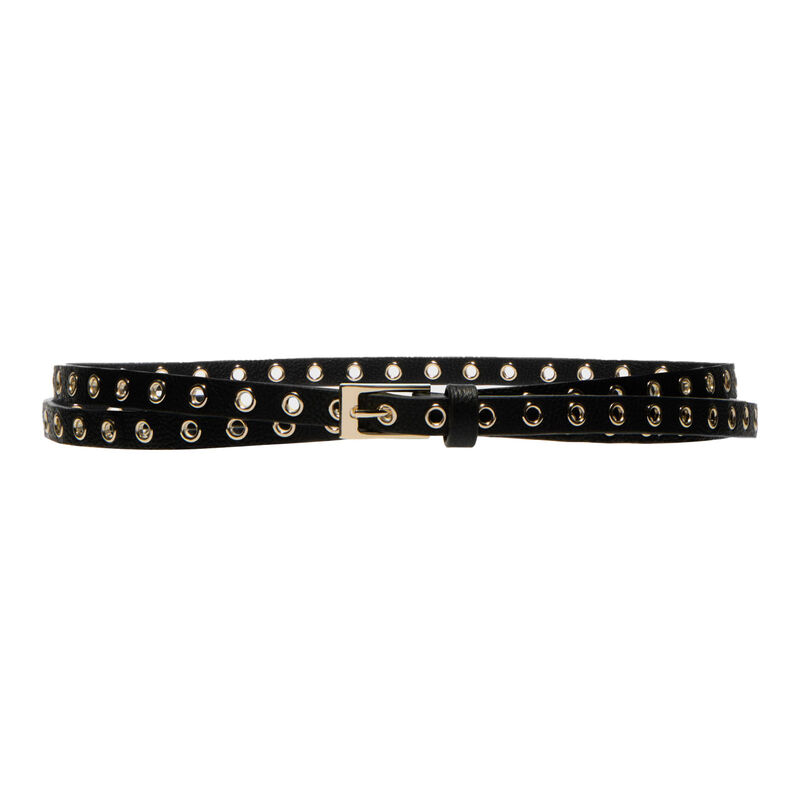 Cue Leather Double Wrap Eyelet Belt image number 0